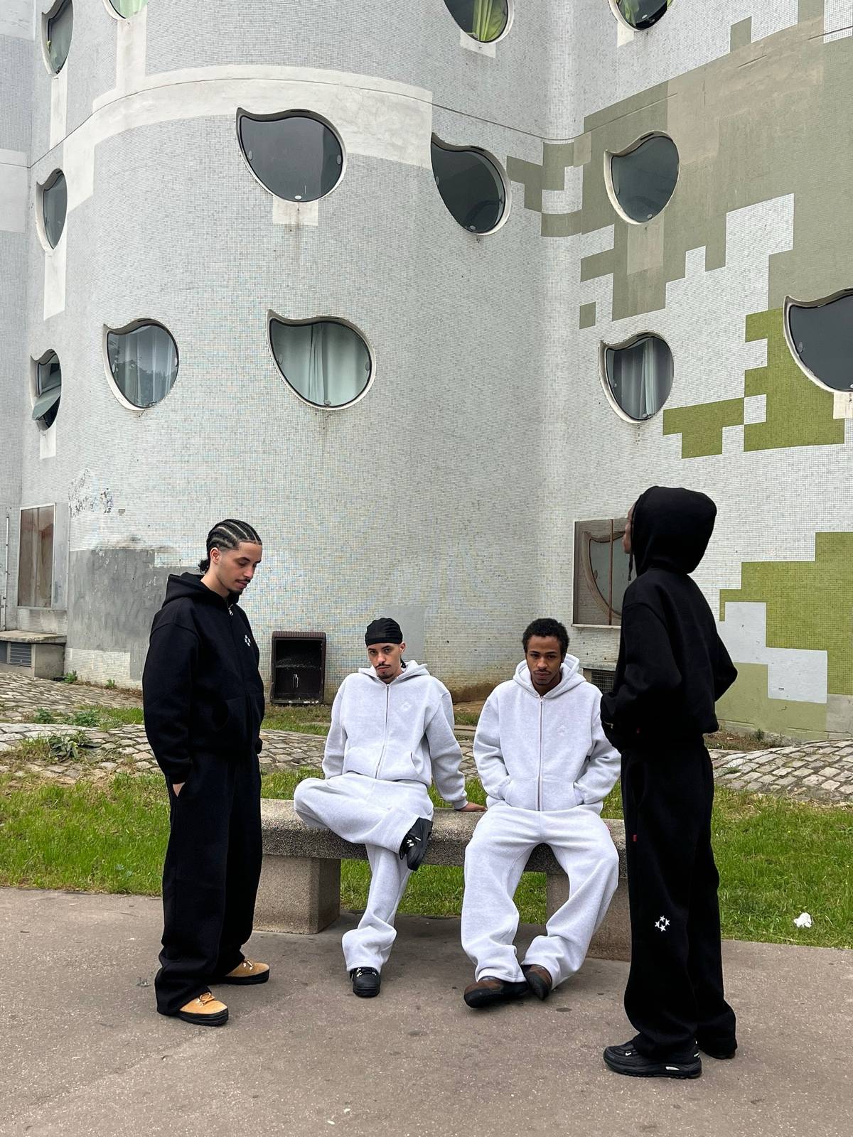 Zipper Hoodie Sweatpants Set 