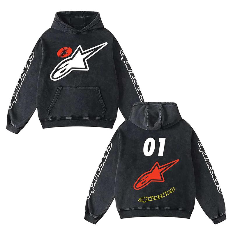 Retro 01 Alpinestar Sport Racing Washed Hoodie 