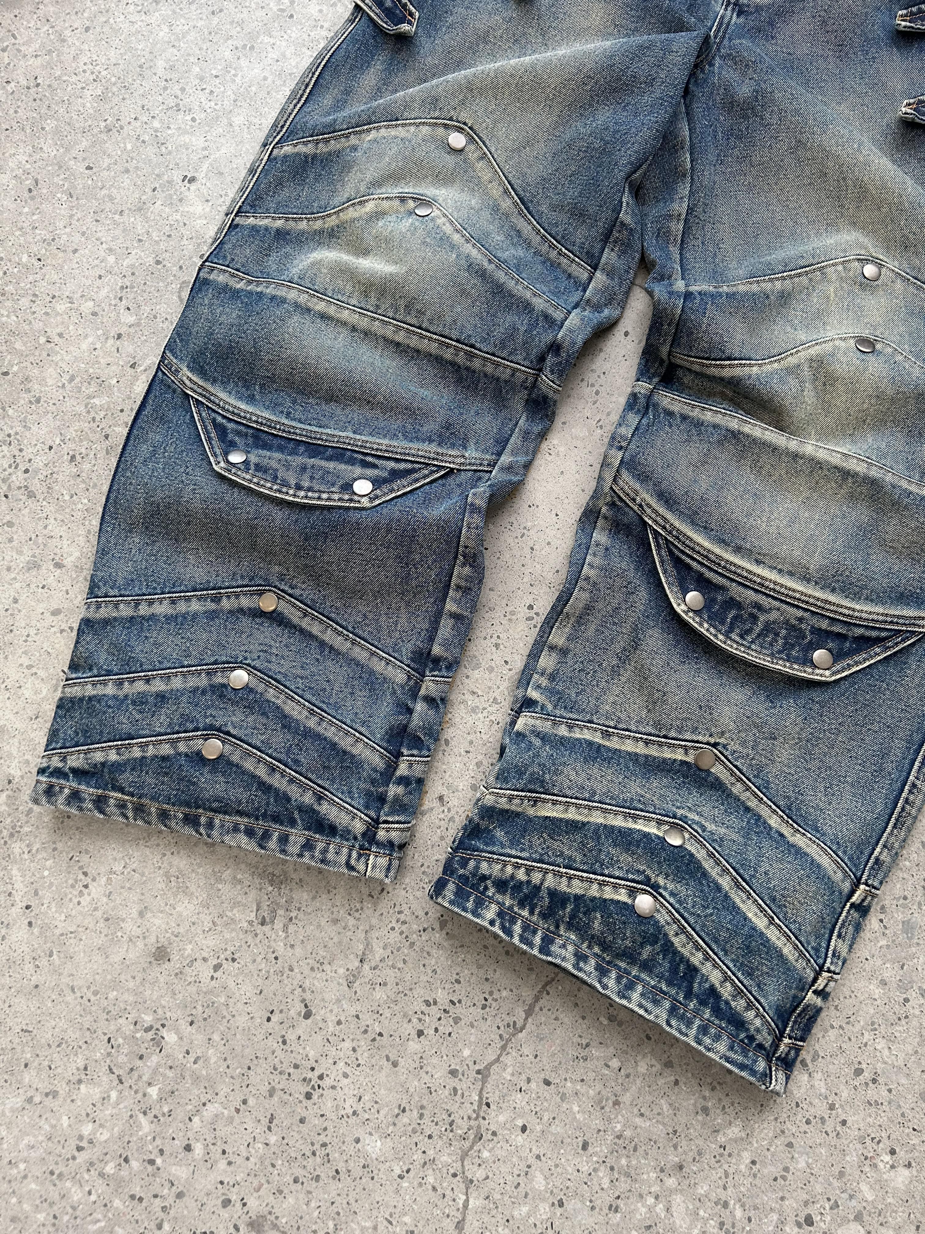 "WINTER ARMOR" Blue Cargo Pants