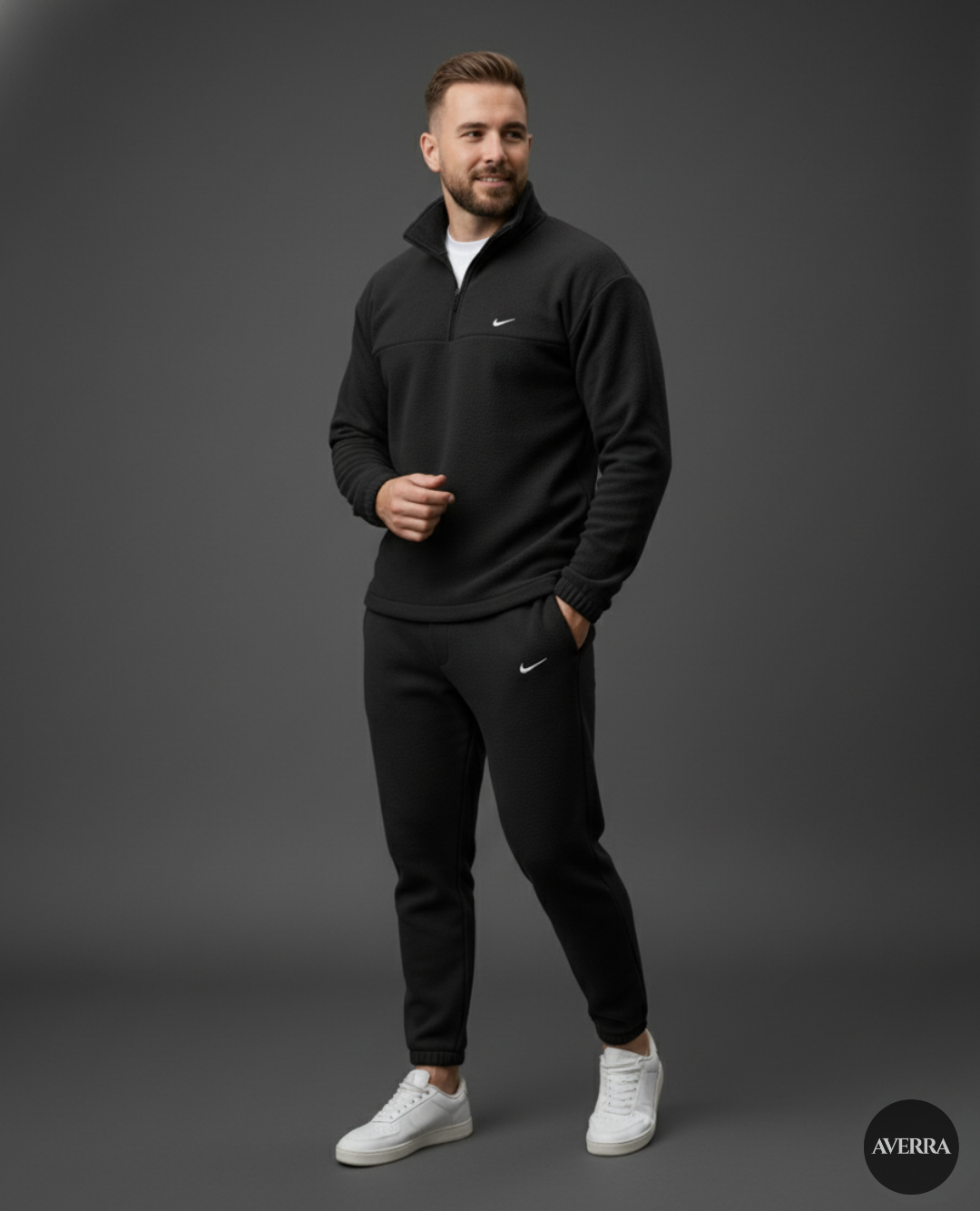 Signature Fleece QuarterZip Jogger Set