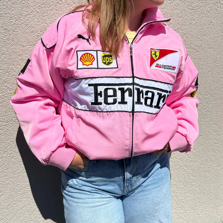 Pink Racing Jacket – F1 Style