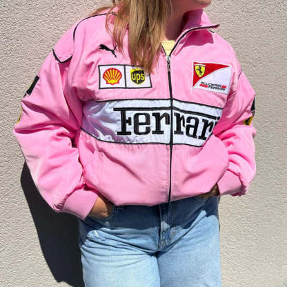 Pink Racing Jacket – F1 Style