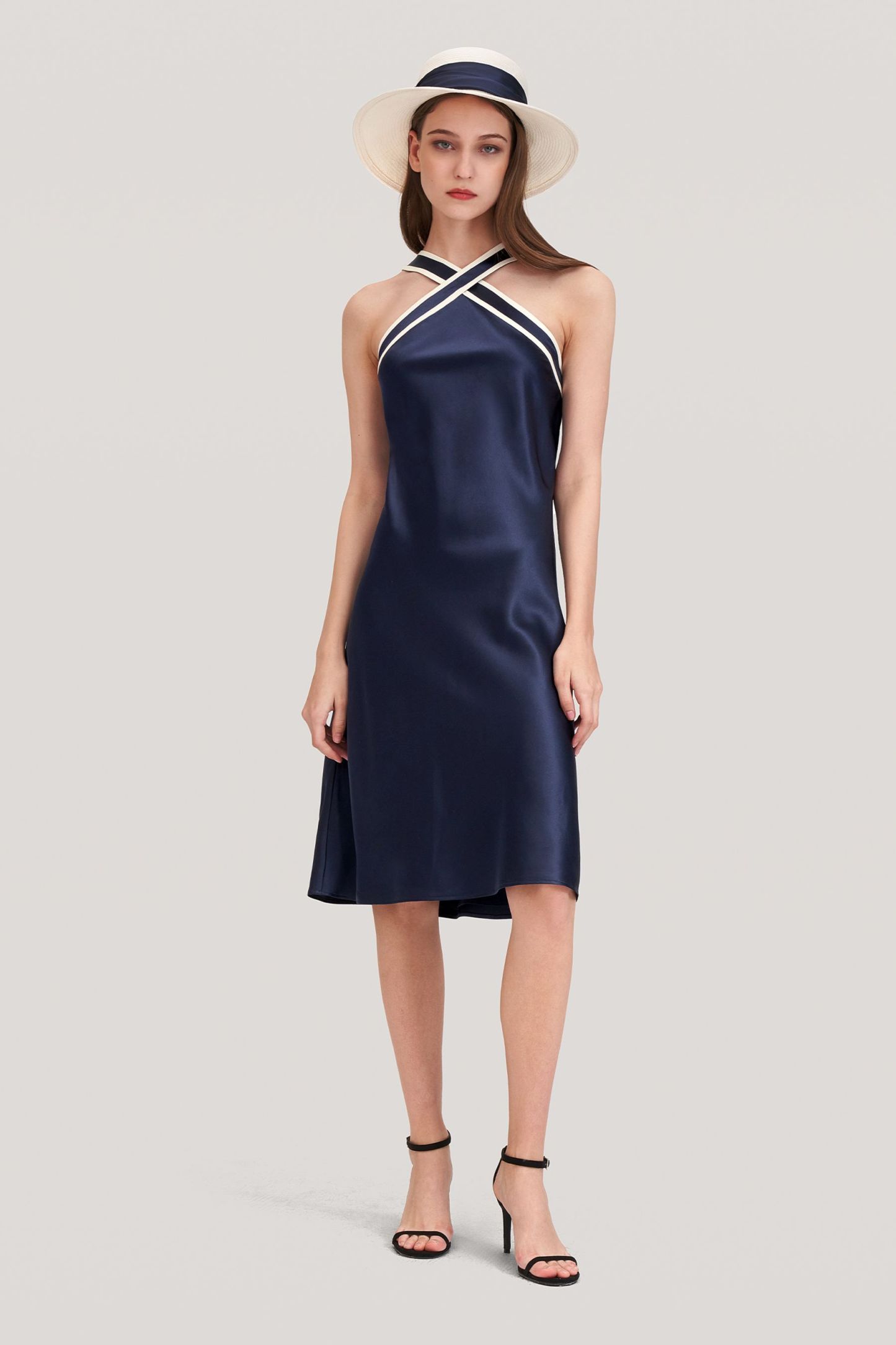 #color_深蓝&涤双绉百合白镶边