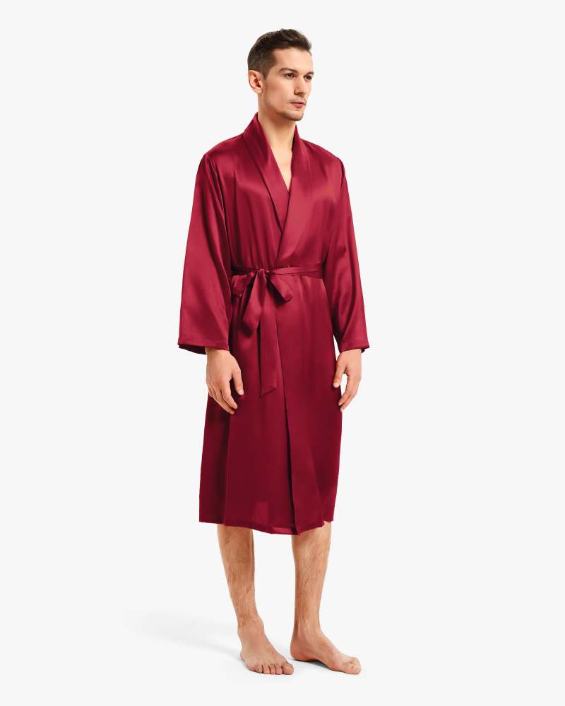 Clearance Smooth Silk Dressing Gown