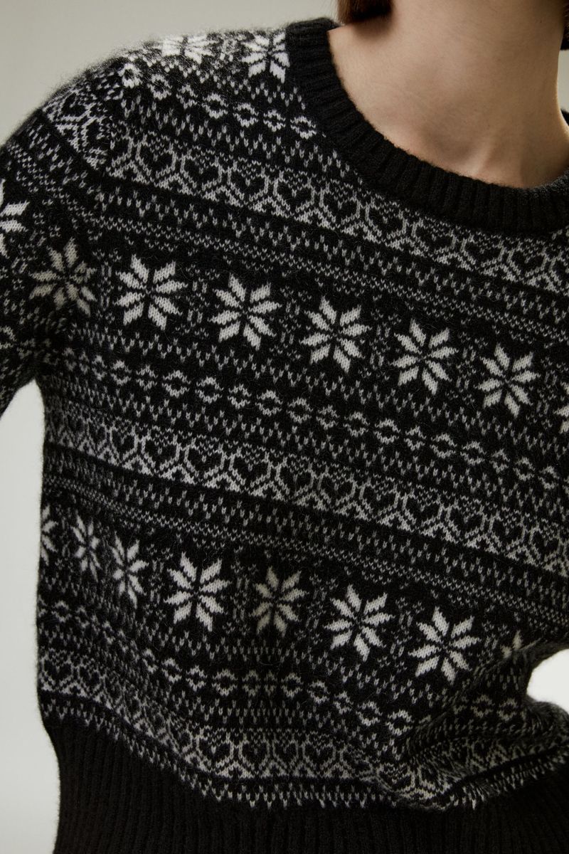 #color_Schwarz mit Schneeflocken