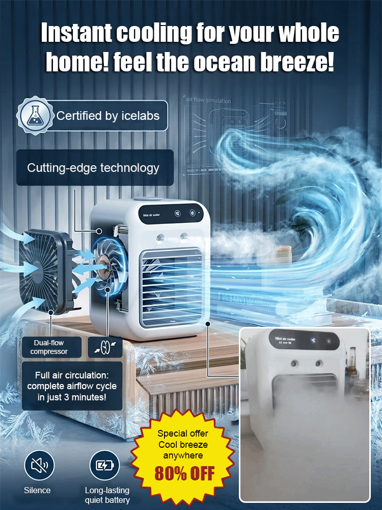 Desktop Air Conditioner Fan with Mist Cooling