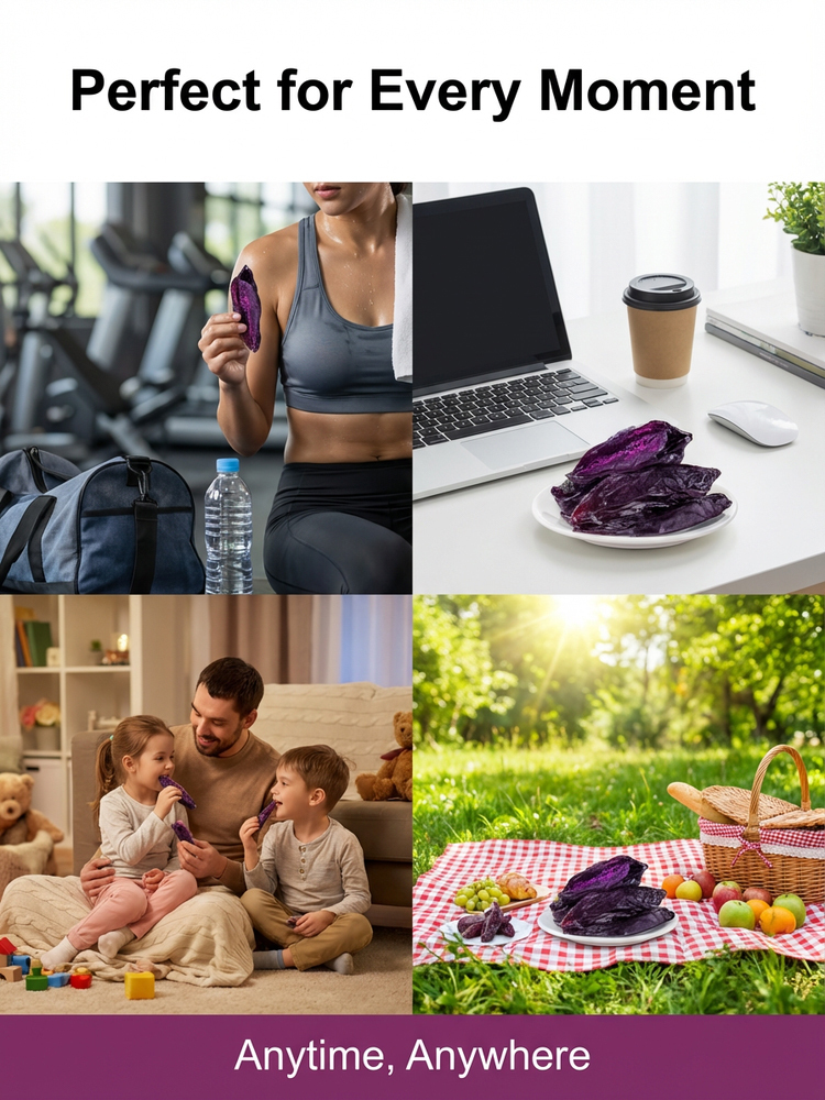 🍠 USDA Organic Purple Sweet Potato Snacks - 0 Fat 0 Sugar + Buy 1 Get 1 Free 🥦