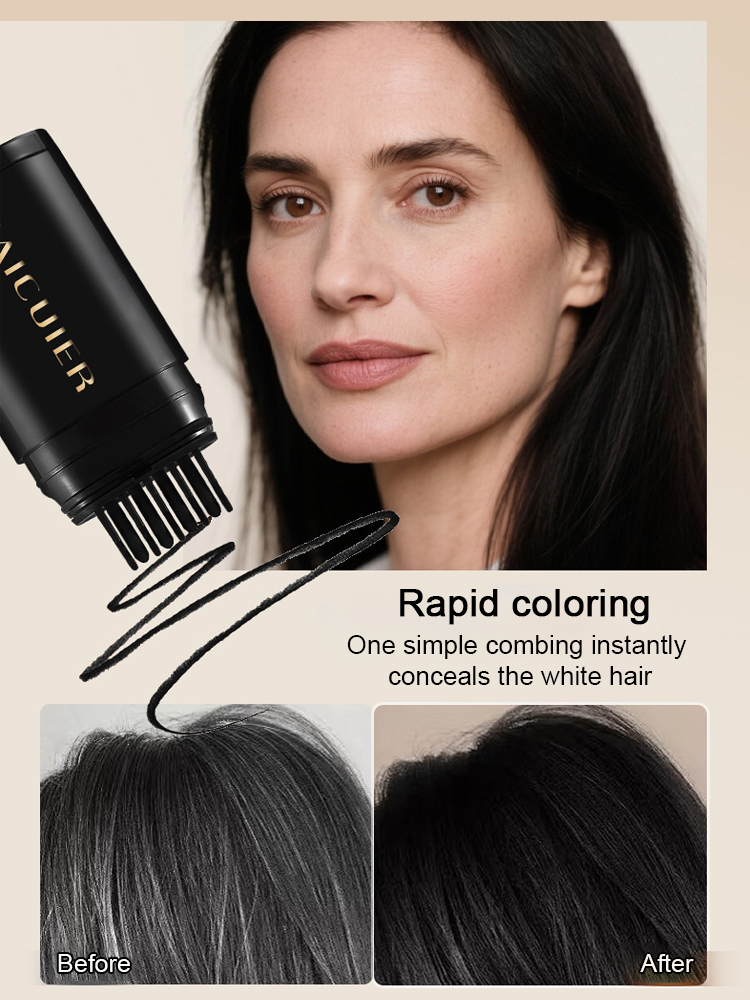 3-Second Cover White Hair Without Damage: Plant Extract Portable Hair Dye Pen