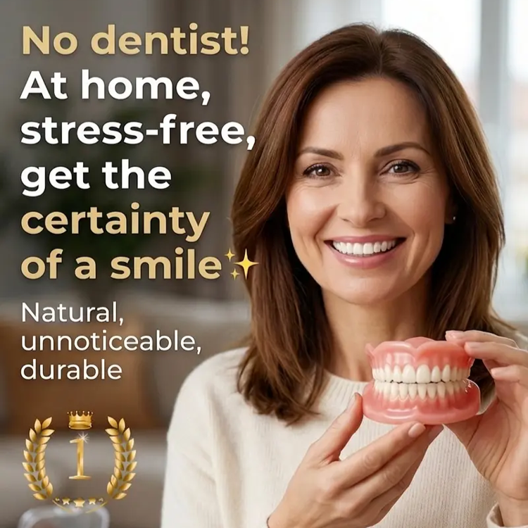 [Free Portable Storage Box Included] Full Coverage Dentures