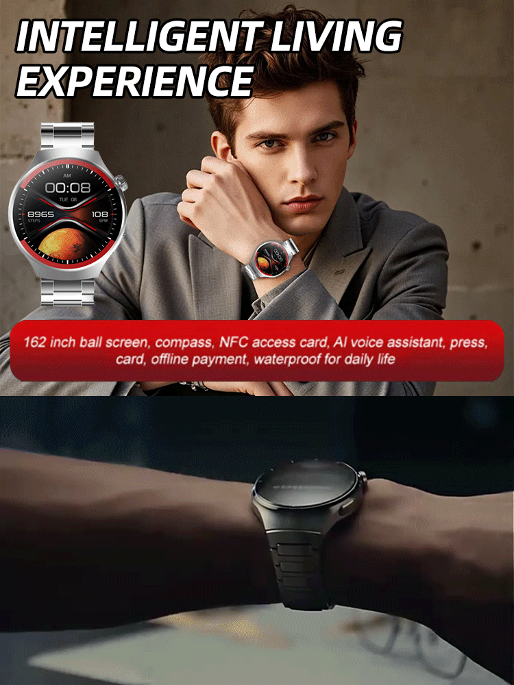 WATCH4PRO Space Explorer Smartwatch: Non-Invasive Glucose,, Deep Waterproof & NFC– Limited Offer