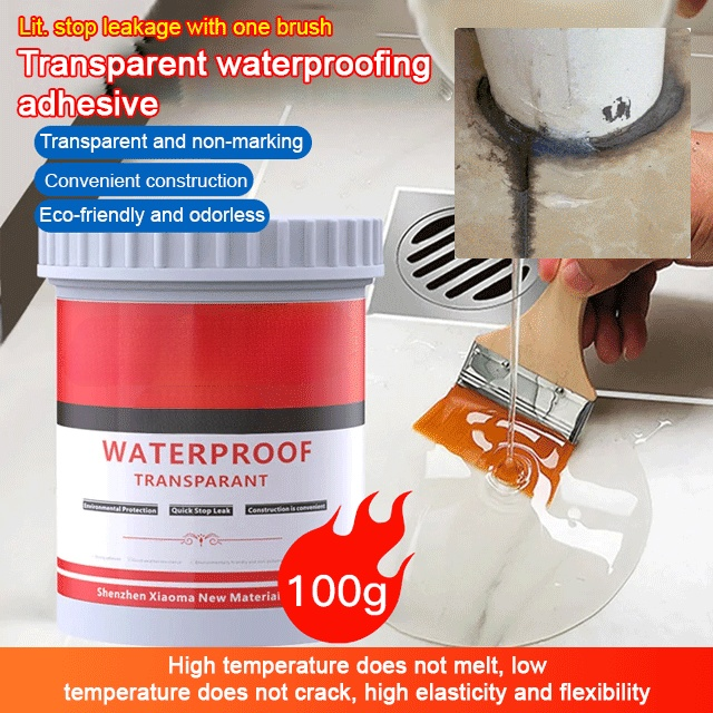 Transparent waterproofing adhesive
