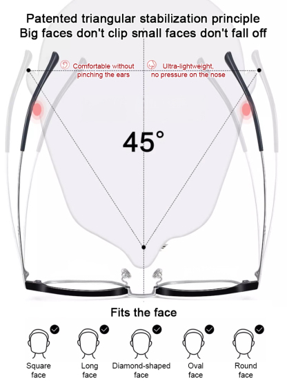Smart Reading Glasses | Auto-Focus 1.0-7.0D | 6g Titanium Frame