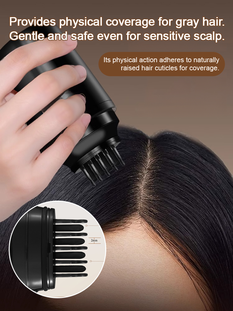 3-Second Cover White Hair Without Damage: Plant Extract Portable Hair Dye Pen