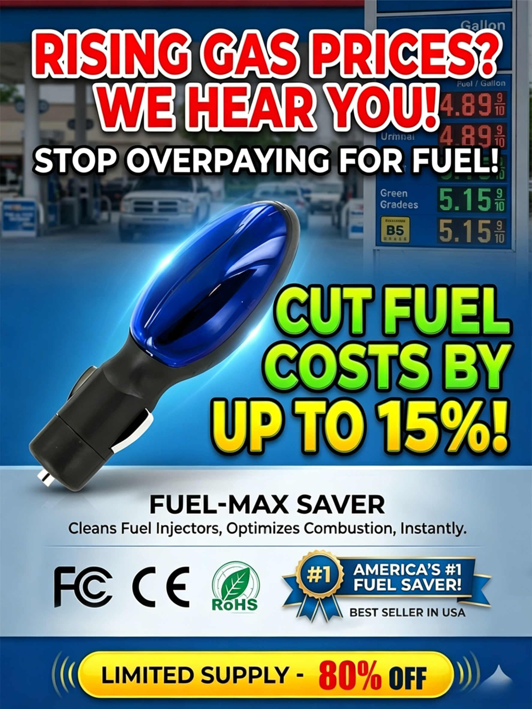 [Reduces fuel consumption by half] Car fuel-saving device