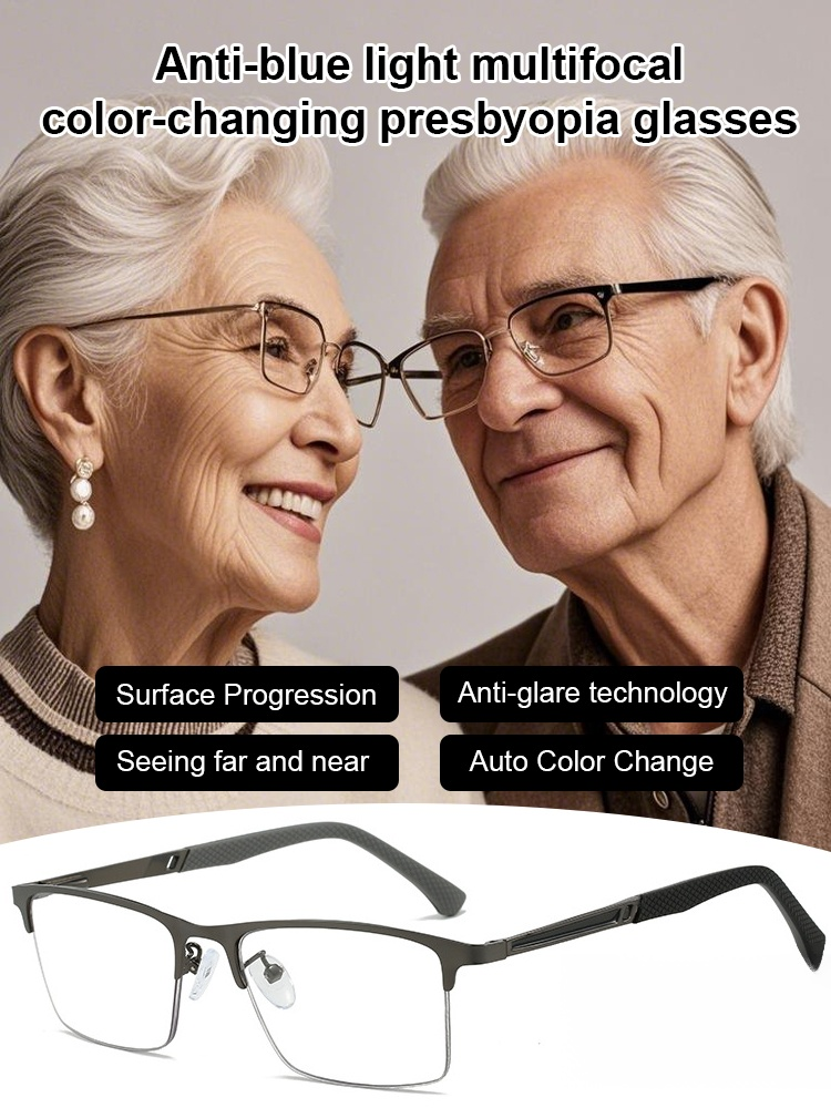 [Free Trial] Smart varifocal anti-blue light glasses, developed by Harvard University Media Lab and NASA engineers, with a diopter range from -7 to +7 to enjoy clear near and far vision [no optometry required]
