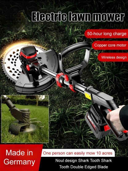 Germany's latest lithium-ion lawn mower is three times more efficient than ordinary lawn mowers. It can be used continuously for 8 hours after being fully charged. It has a 10-year warranty and can be replaced free of charge for any quality problems.