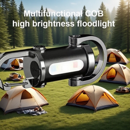 【Three-in-One Multi-functional】SOS Emergency Light Flashlight Portable Charger