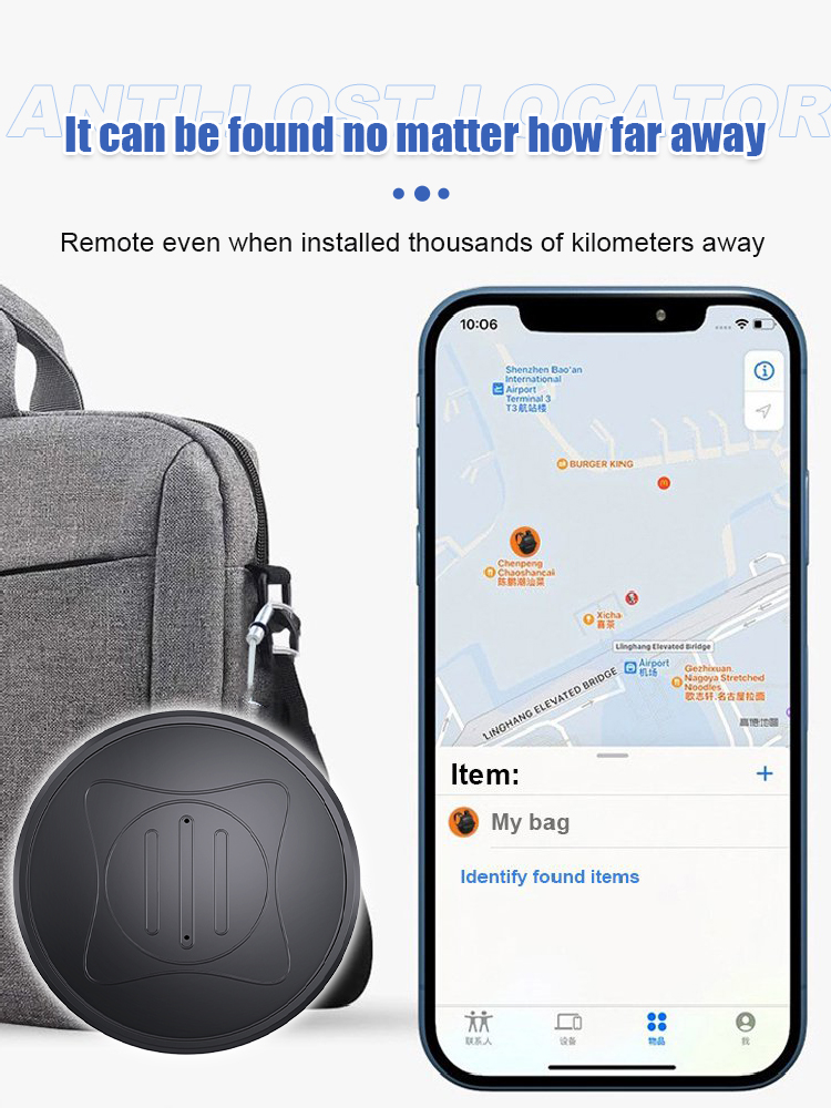Mini GPS tracker, no external power supply required, no distance limit, no charge, 24-hour monitoring