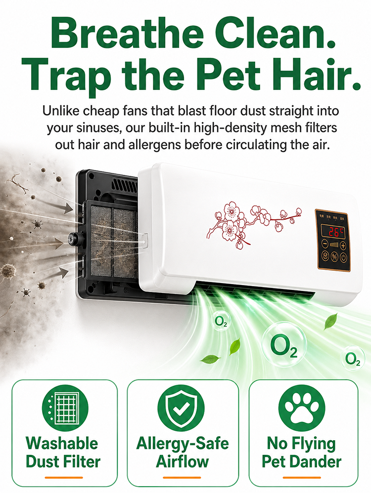 Hot and cold wall-mounted home air conditioner【Seven days of electricity cost only $1】