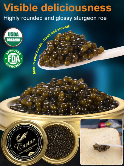 Only the wealthiest Americans can afford top-grade sturgeon caviar. Special price today, only available this time!