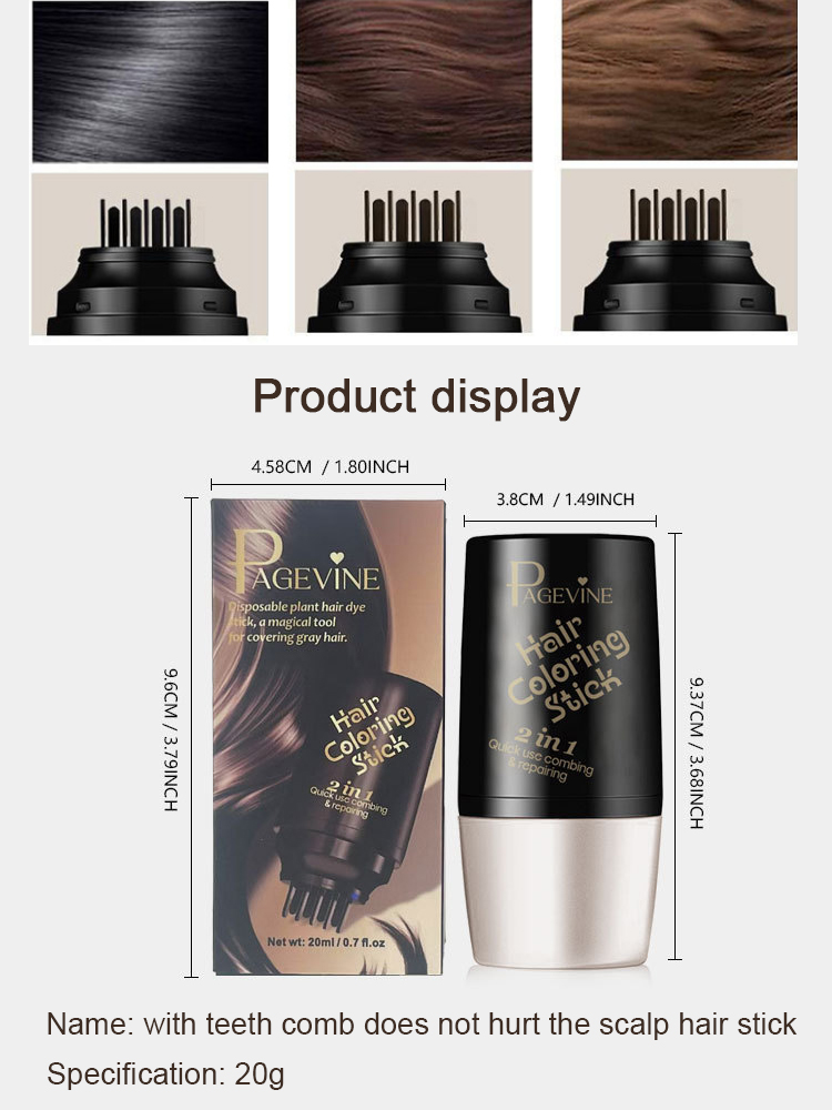 [Sweat-proof and waterproof] Hair styling stick with tooth comb that does not hurt the scalp