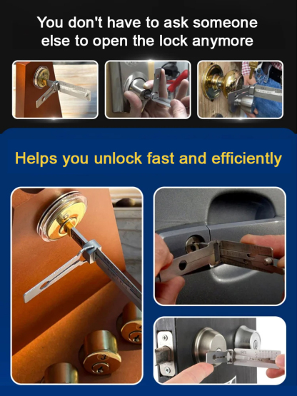 Master key lock picking tool, it can easily open any type of lock, you no longer need to pay someone to pick the lock!