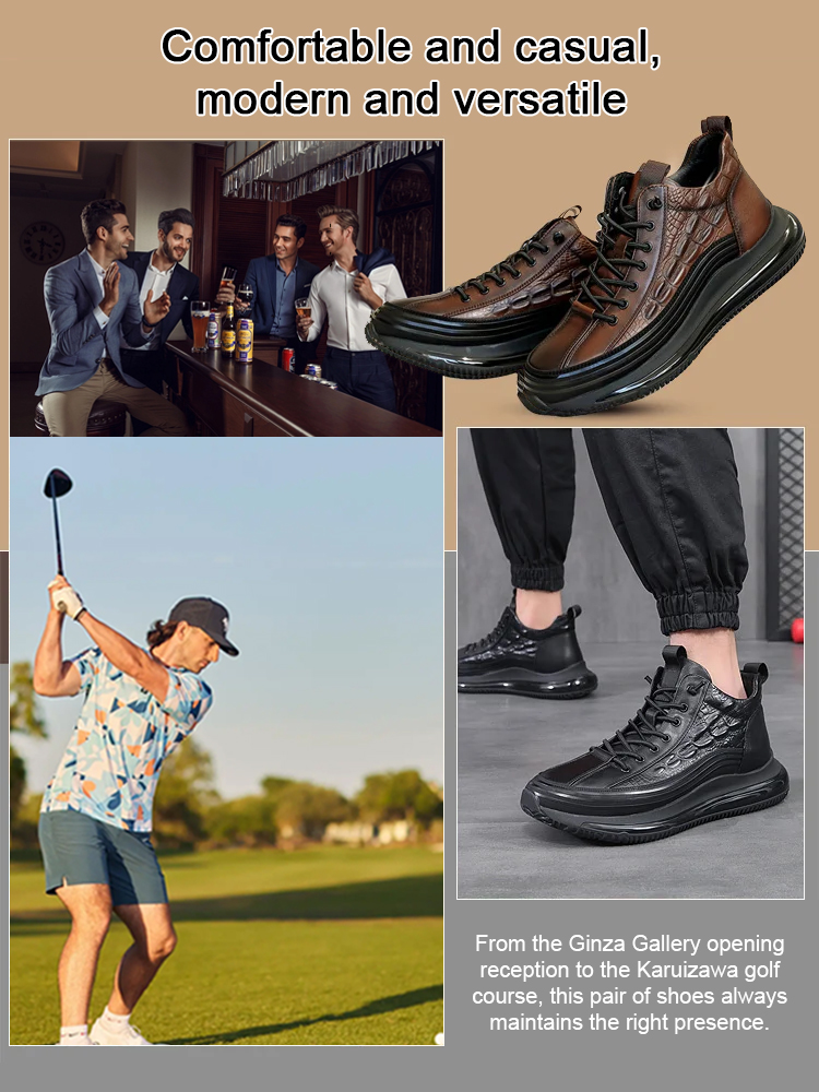 [Japanese Craftsmanship Heritage] Men’s Casual Shoes M ade of Imported Siamese Crocodile Skin