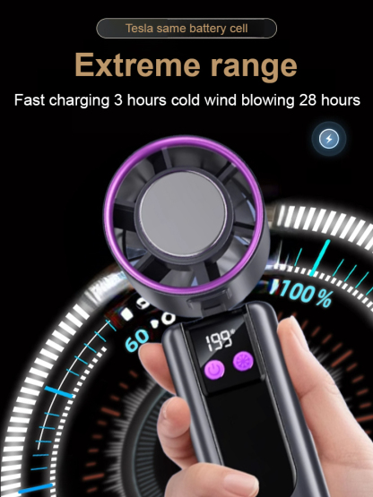 【-16℃】199-speed stepless speed adjustment handheld mini fan，14-day free trial, full refund if not satisfied