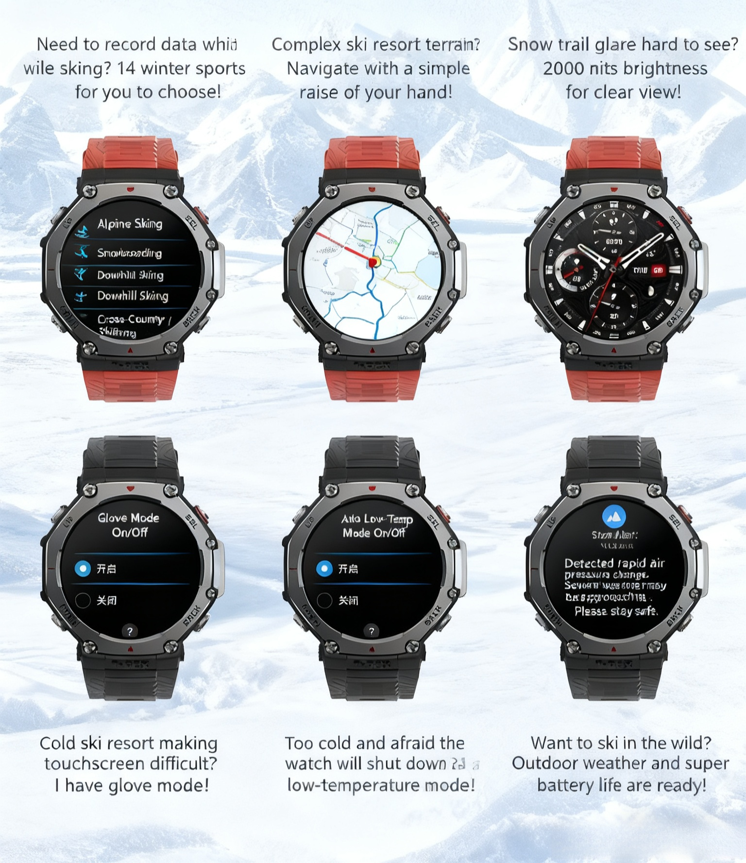 [30-day battery life] 170-mode health monitoring watch