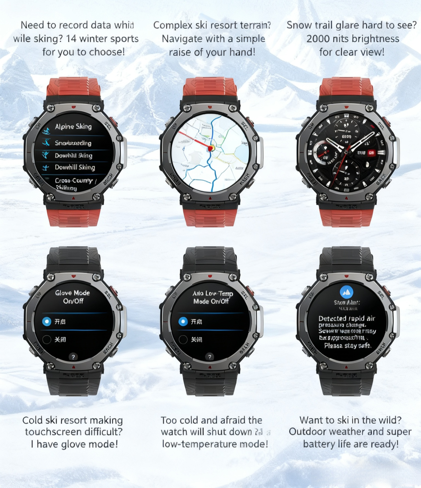 [30-day battery life] 170-mode health monitoring watch