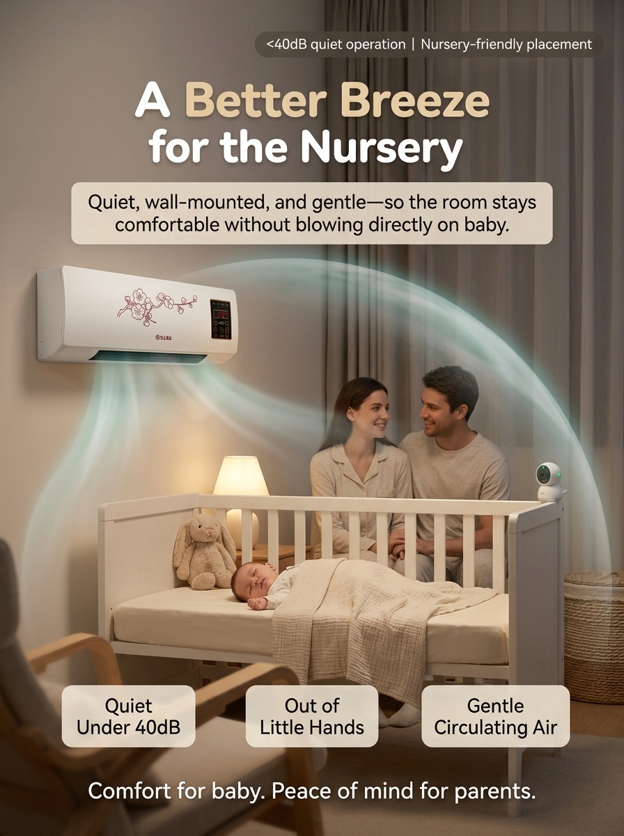 Japanese Military-Grade Cooling Tech! Drops 10℃ in 5 Secs. 20dB Ultra-Quiet Heater - Cooler Combo for Year-Round Comfort
