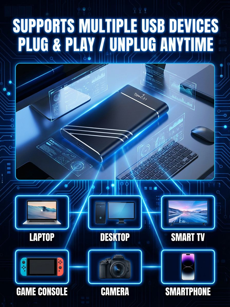 High-speed SSD solid-state portable hard drive