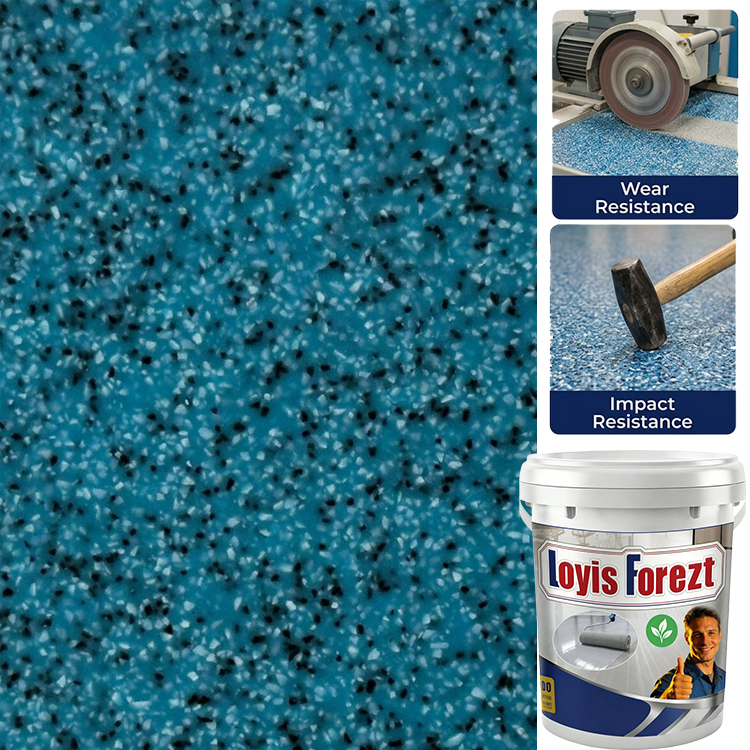 Ultra-Durable Marble Epoxy Floor Paint with Color Sand