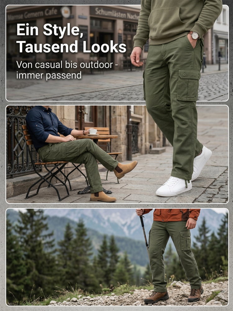 Ten-year durable oversized 6-pocket wrinkle-free and wear-resistant work pants
