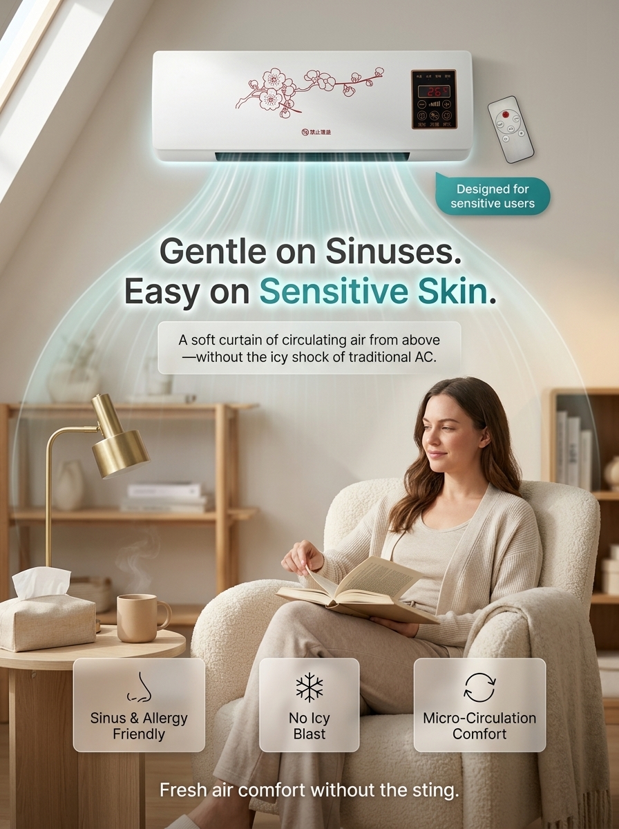 Japanese Military-Grade Cooling Tech! Drops 10℃ in 5 Secs. 20dB Ultra-Quiet Heater - Cooler Combo for Year-Round Comfort