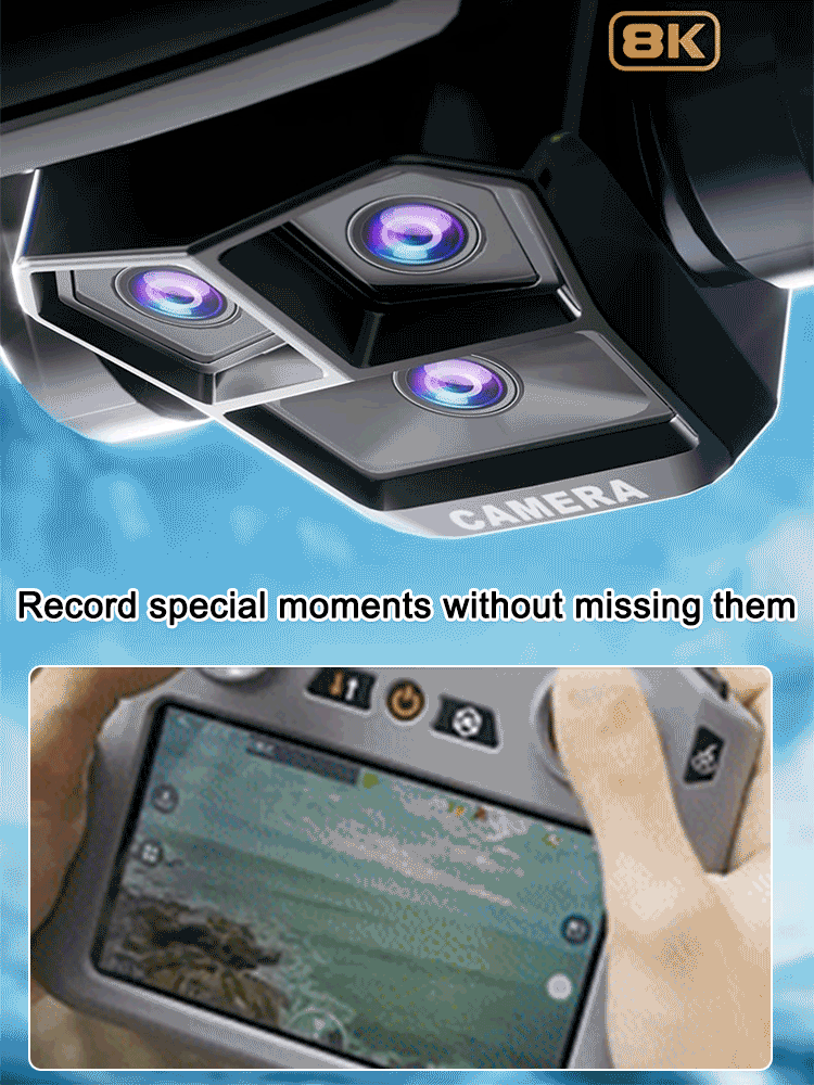 The world's first consumer drone equipped with a triple-camera system, 8K HD video recording, 48-megapixel photo shooting, and a 10-year warranty