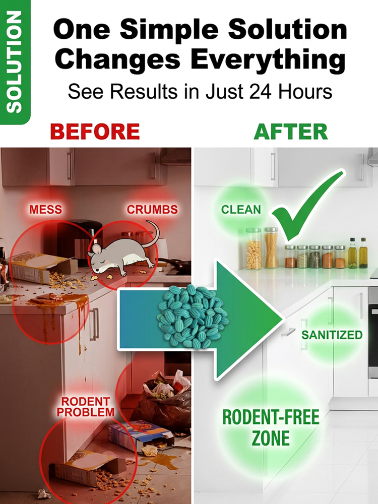 Rodent Repellent & Killer ✨ Ultra-Effective Mouse Rat Eradicator Safe for Home Pets Kids