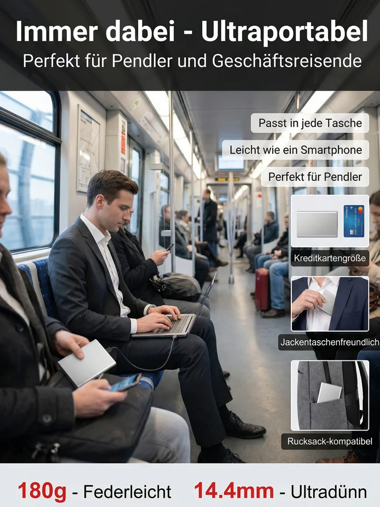 【32TB Ultra-Large Capacity】High-Speed Portable Hard Drive