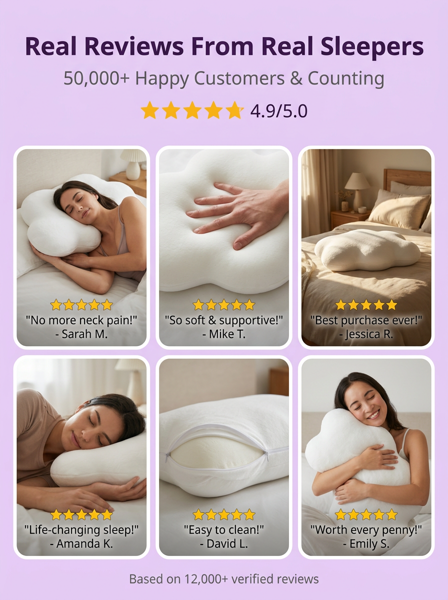 【Chiropractic experts recommend】Slow Rebound Memory Foam Neck Support Cloud Pillow