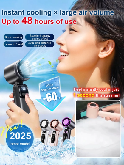 【-16℃】199-speed stepless speed adjustment handheld mini fan，14-day free trial, full refund if not satisfied