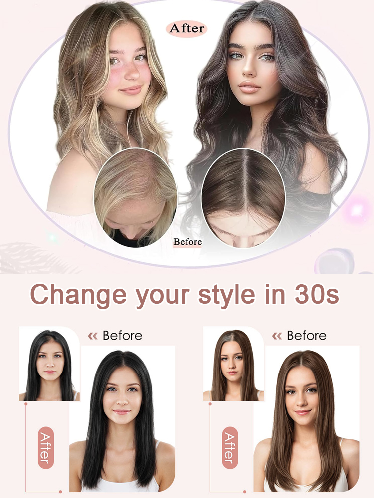 Natural Fluffy Airy Women's Hair Topper