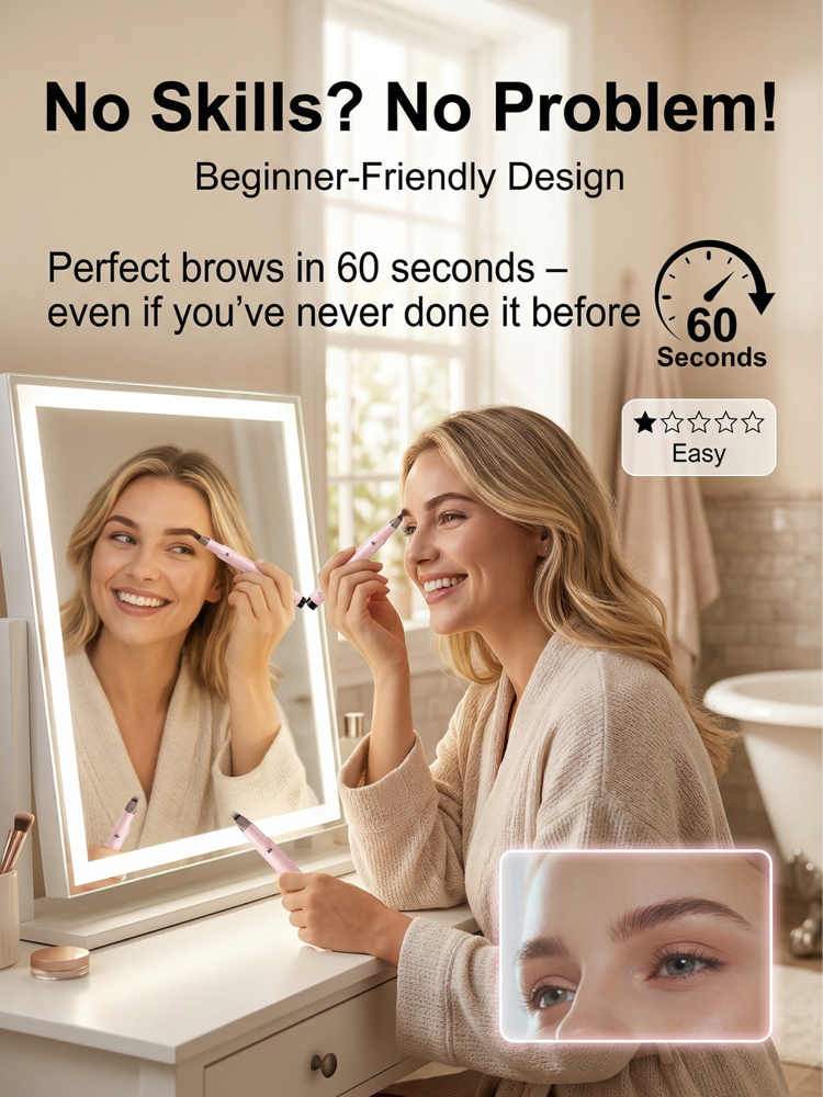 Recommended by Hollywood celebrity makeup artists, this multi-functional natural eyebrow pencil
