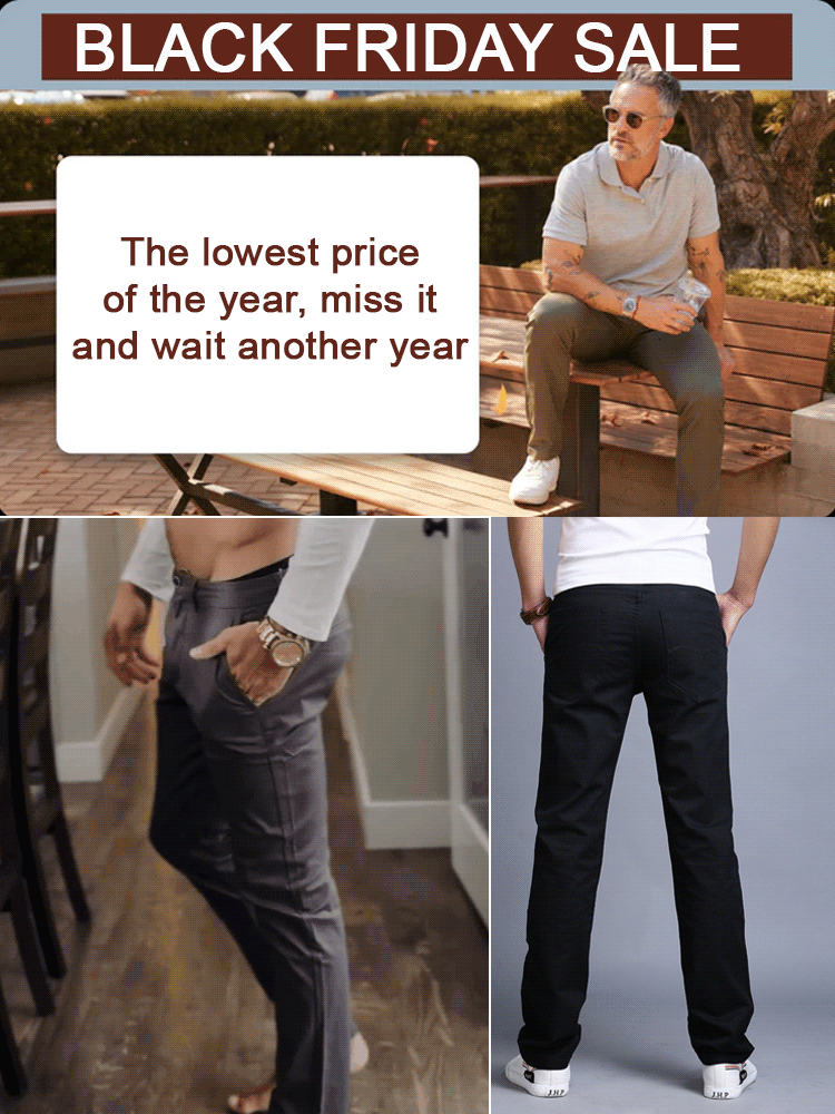 [Black friday sale] High-Elasticity Comfortable Straight Leg Men's Pants