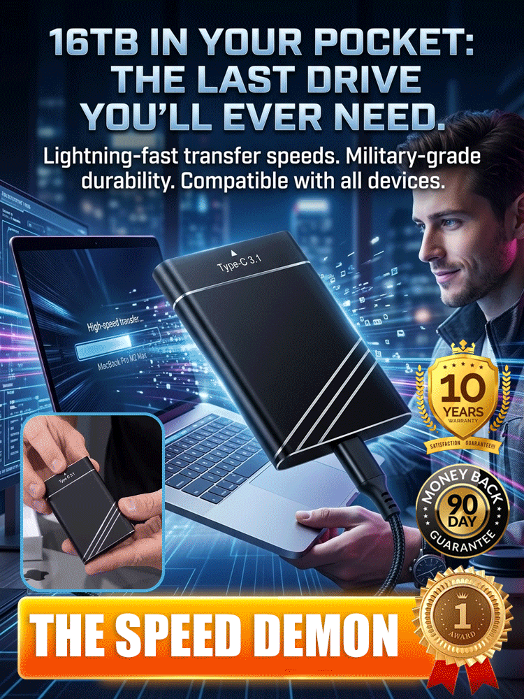 High-speed SSD solid-state portable hard drive
