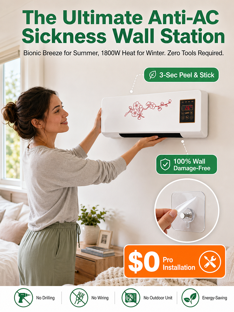 Hot and cold wall-mounted home air conditioner【Seven days of electricity cost only $1】