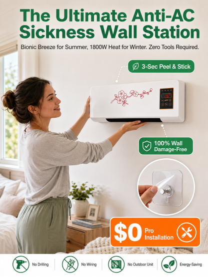 Hot and cold wall-mounted home air conditioner【Seven days of electricity cost only $1】