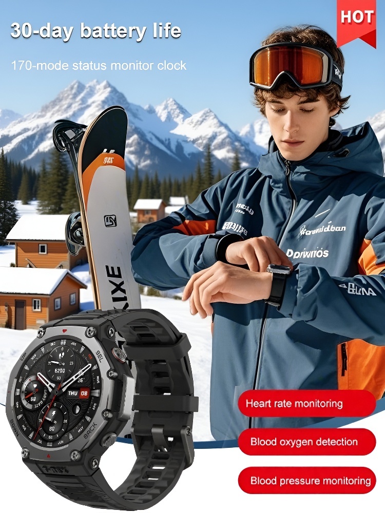 [30-day battery life] 170-mode health monitoring watch
