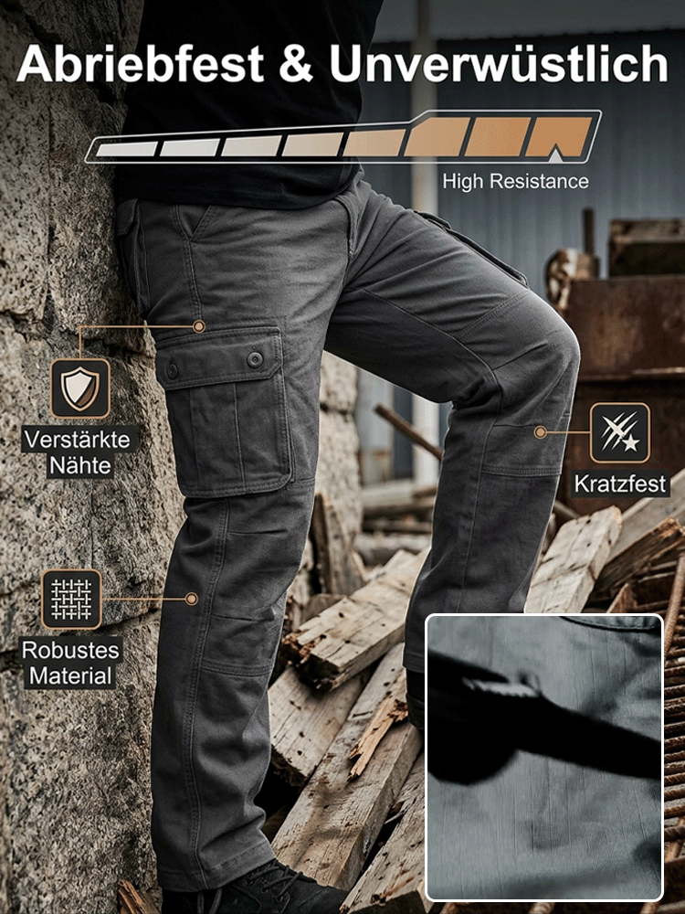 Ten-year durable oversized 6-pocket wrinkle-free and wear-resistant work pants