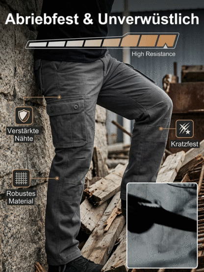 Ten-year durable oversized 6-pocket wrinkle-free and wear-resistant work pants