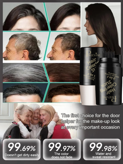 [Sweat-proof and waterproof] Hair styling stick with tooth comb that does not hurt the scalp